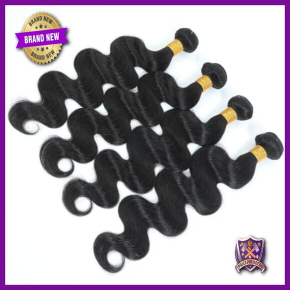 4 Bundles Brazilian Virgin Hair Extensions 20-26 Inch Body Wave Quick Weave main image 6